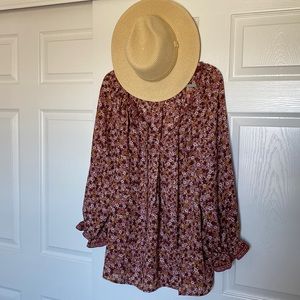 Max Studio V Neck Floral Blouse